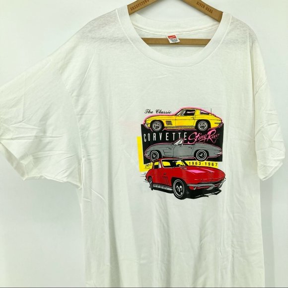 VINTAGE 1988 NWOT Single Stitch Corvette Stingray Graphic Front/Back T-shirt - Picture 5 of 9